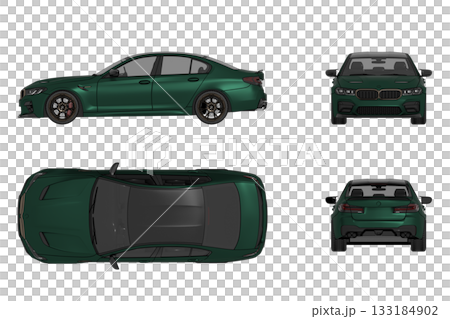 car isolated on transparent background, 3d illustration, cg render car isolated on transparent background, 3d illustration, cg render 133184902