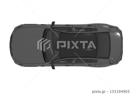 car isolated on transparent background, 3d illustration, cg render 133184903