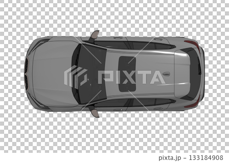 car isolated on transparent background, 3d illustration, cg render 133184908