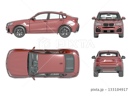 car isolated on transparent background, 3d illustration, cg render car isolated on transparent background, 3d illustration, cg render 133184917