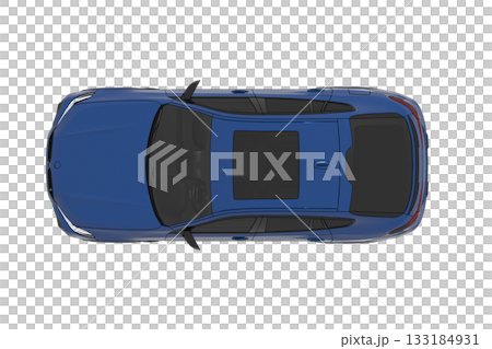 car isolated on transparent background, 3d illustration, cg render 133184931