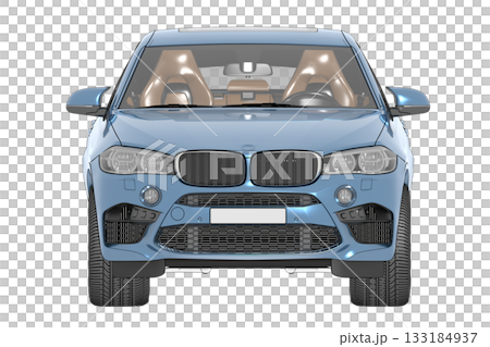 car isolated on transparent background, 3d illustration, cg render 133184937