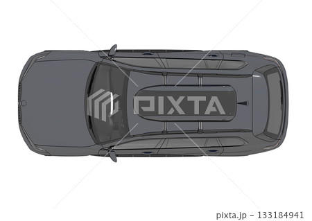 car isolated on transparent background, 3d illustration, cg render 133184941