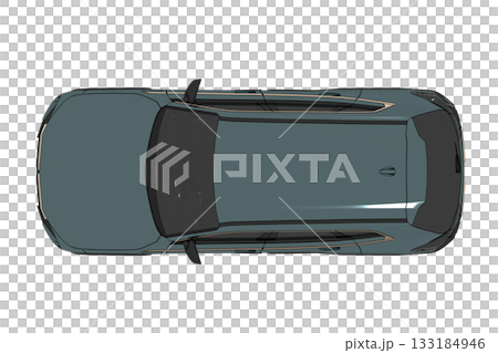 car isolated on transparent background, 3d illustration, cg render 133184946