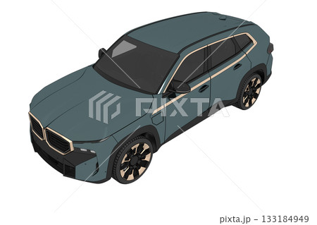 car isolated on transparent background, 3d illustration, cg render car isolated on transparent background, 3d illustration, cg render 133184949