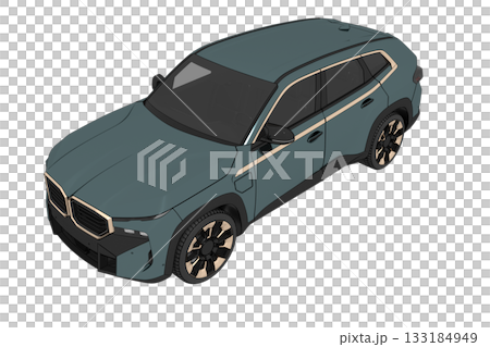 car isolated on transparent background, 3d illustration, cg render car isolated on transparent background, 3d illustration, cg render 133184949