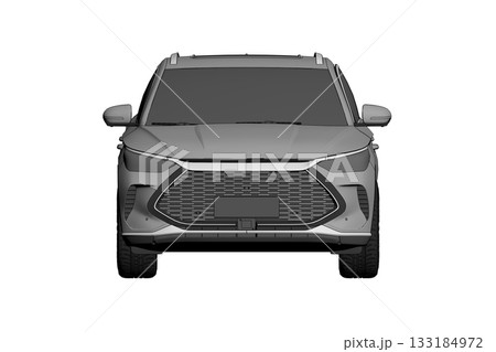 car isolated on transparent background, 3d illustration, cg render 133184972