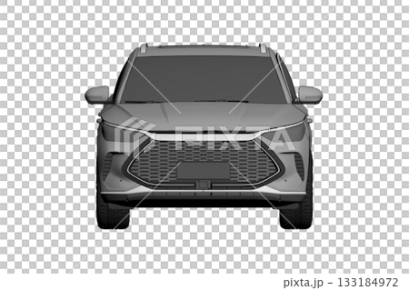 car isolated on transparent background, 3d illustration, cg render 133184972