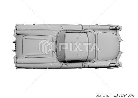 car isolated on transparent background, 3d illustration, cg render 133184976