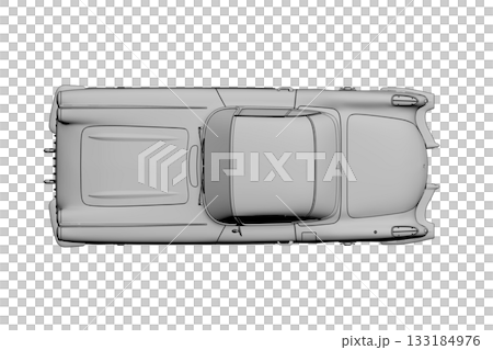 car isolated on transparent background, 3d illustration, cg render 133184976