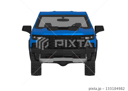 car isolated on transparent background, 3d illustration, cg render 133184982