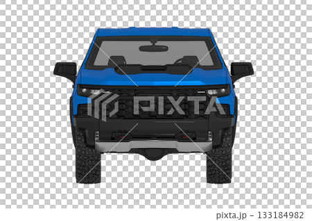 car isolated on transparent background, 3d illustration, cg render 133184982