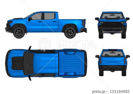 car isolated on transparent background, 3d illustration, cg render 133184985
