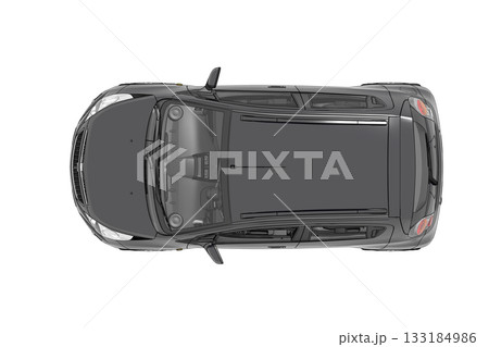 car isolated on transparent background, 3d illustration, cg render 133184986