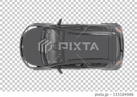 car isolated on transparent background, 3d illustration, cg render 133184986