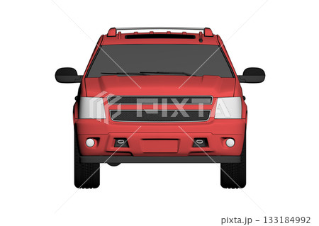 car isolated on transparent background, 3d illustration, cg render 133184992