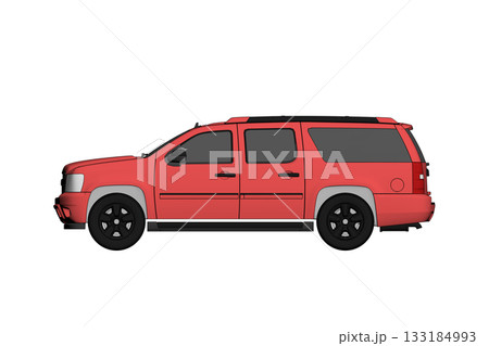 car isolated on transparent background, 3d illustration, cg render 133184993