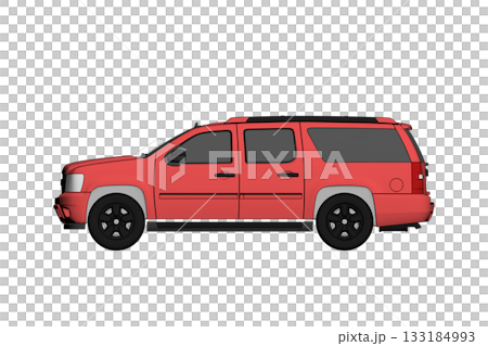 car isolated on transparent background, 3d illustration, cg render 133184993