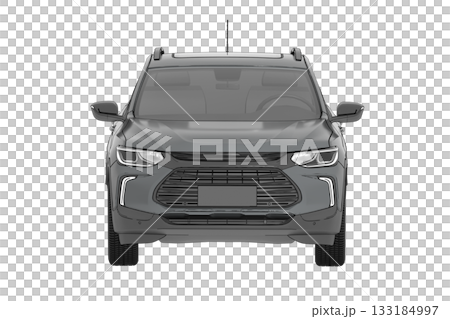 car isolated on transparent background, 3d illustration, cg render 133184997