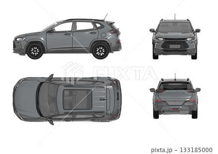 car isolated on transparent background, 3d illustration, cg render car isolated on transparent background, 3d illustration, cg render 133185000