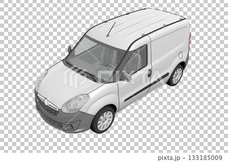 car isolated on transparent background, 3d illustration, cg render 133185009