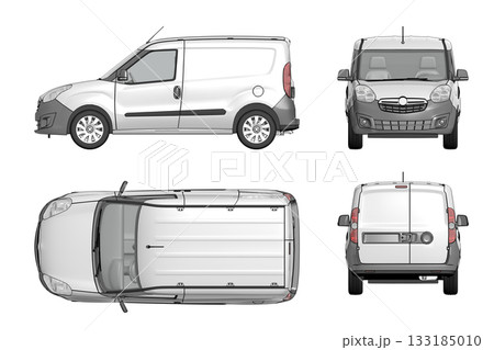 car isolated on transparent background, 3d illustration, cg render 133185010