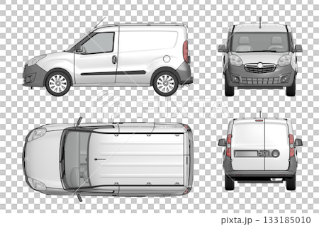 car isolated on transparent background, 3d illustration, cg render 133185010
