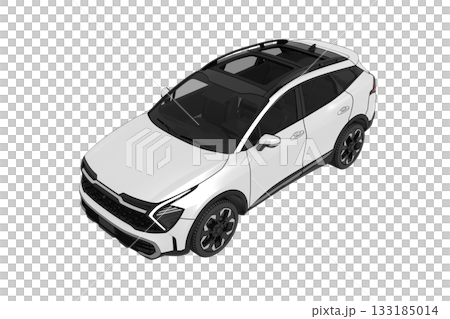 car isolated on transparent background, 3d illustration, cg render car isolated on transparent background, 3d illustration, cg render 133185014