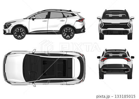 car isolated on transparent background, 3d illustration, cg render car isolated on transparent background, 3d illustration, cg render 133185015