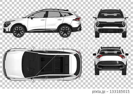 car isolated on transparent background, 3d illustration, cg render car isolated on transparent background, 3d illustration, cg render 133185015