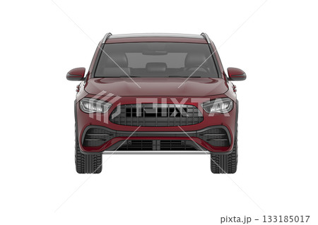 car isolated on transparent background, 3d illustration, cg render 133185017