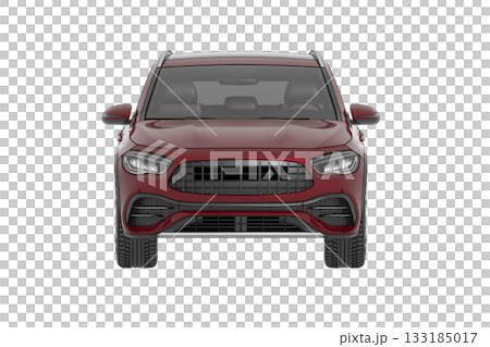 car isolated on transparent background, 3d illustration, cg render 133185017
