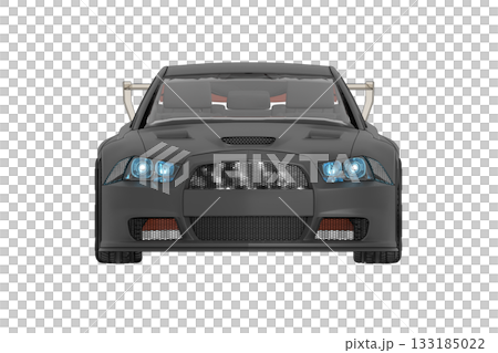 car isolated on transparent background, 3d illustration, cg render 133185022