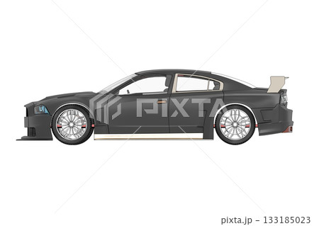 car isolated on transparent background, 3d illustration, cg render 133185023