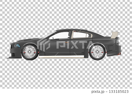 car isolated on transparent background, 3d illustration, cg render 133185023