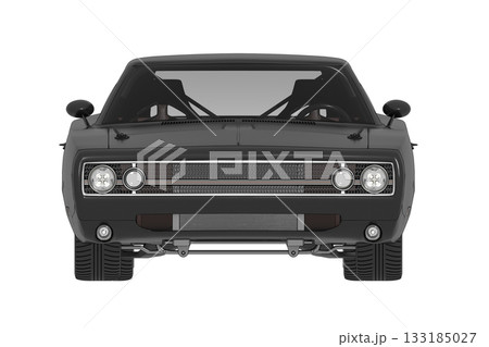 car isolated on transparent background, 3d illustration, cg render 133185027