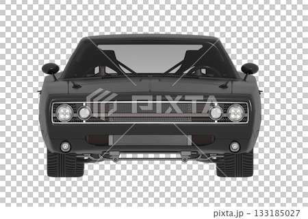 car isolated on transparent background, 3d illustration, cg render 133185027