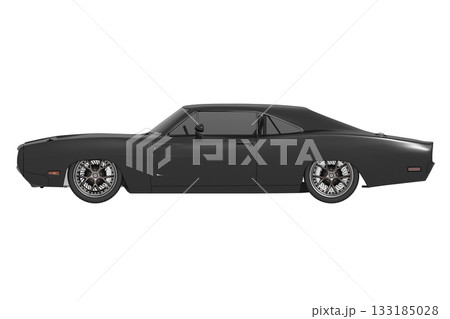 car isolated on transparent background, 3d illustration, cg render 133185028