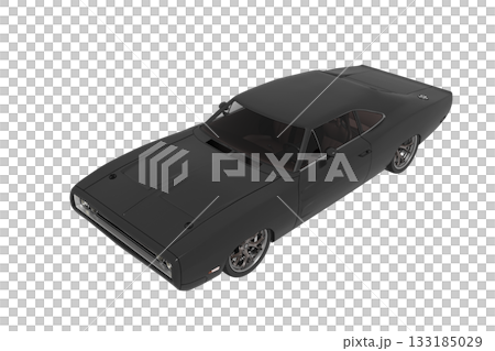 car isolated on transparent background, 3d illustration, cg render 133185029