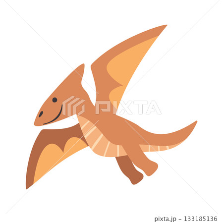 Cute pterosaur flying prehistoric character 133185136