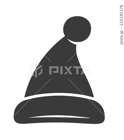 Santa hat black accessory silhouette 133185176