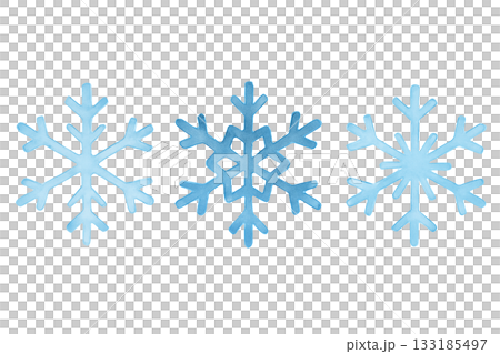 雪花圖案，淺藍色，簡約冬季插畫 133185497