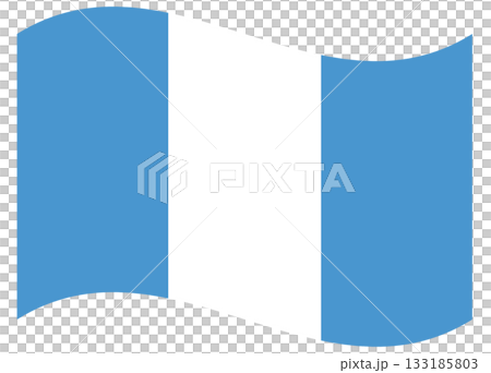 Waving civil flag of Guatemala isolated. Waving civil flag of Guatemala isolated. 133185803