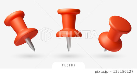 3D red pin set 3D red pin set 133186127