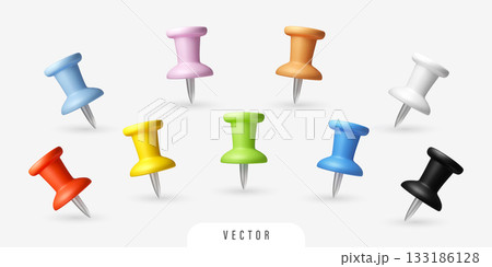 3D plastic pin set 133186128