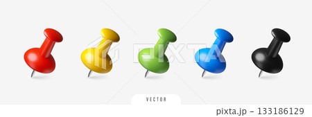 3D plastic push pin set 3D plastic push pin set 133186129