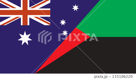 Flag of Australia and Martinique. Two Flags Together Australian and Martinique 133186220