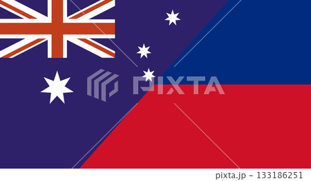 Flag of Australia and Liechtenstein.Two Flags Australian and Liechtenstein flags 133186251