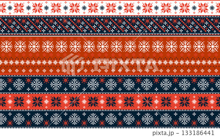 Winter Sweater Pixel Seamless Pattern Winter Sweater Pixel Seamless Pattern 133186441