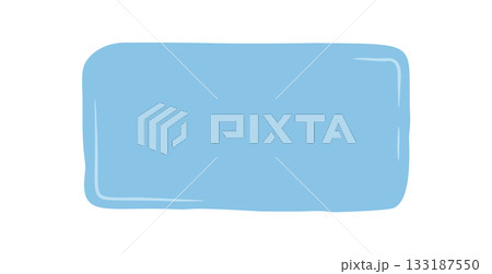Blue rectangle frame with hand drawn squiggle shape and doodle patch. Organic blob outline forms a badge with text area, unique background for creative template or label. Blue rectangle frame with hand drawn squiggle shape and doodle patch. Organic blob outline forms a badge with text area, unique background for creative template or label. 133187550